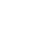 Close-up of a white telephone handset icon on a black background