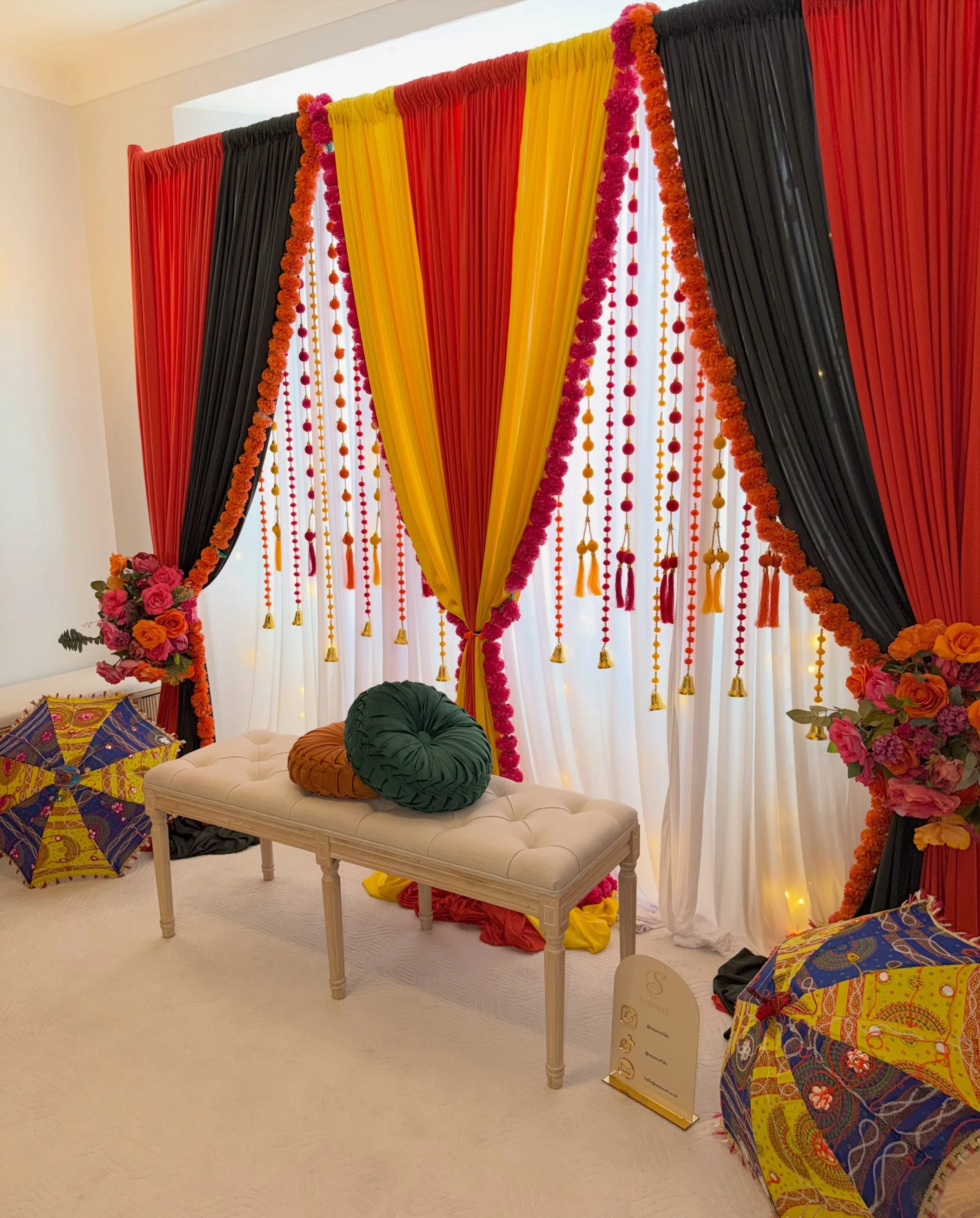 Dholki - A vibrant celebration of colour, culture and tradition. ✨
Dm for enquiries 

 #dholkinight #dholkistage #Weddingstage #stagesetup #weddingseason
