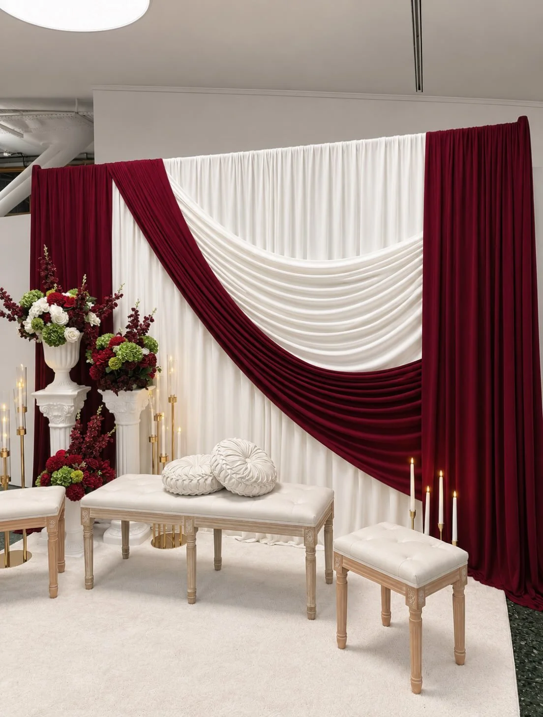 Elegant two toned drape setup for a traditional Nikkah

DM for enquiries 

#nikkah #decor #wedding