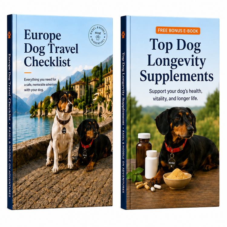 Europe Dog Travel Checklist and Top Dog Longevity Supplements e-book