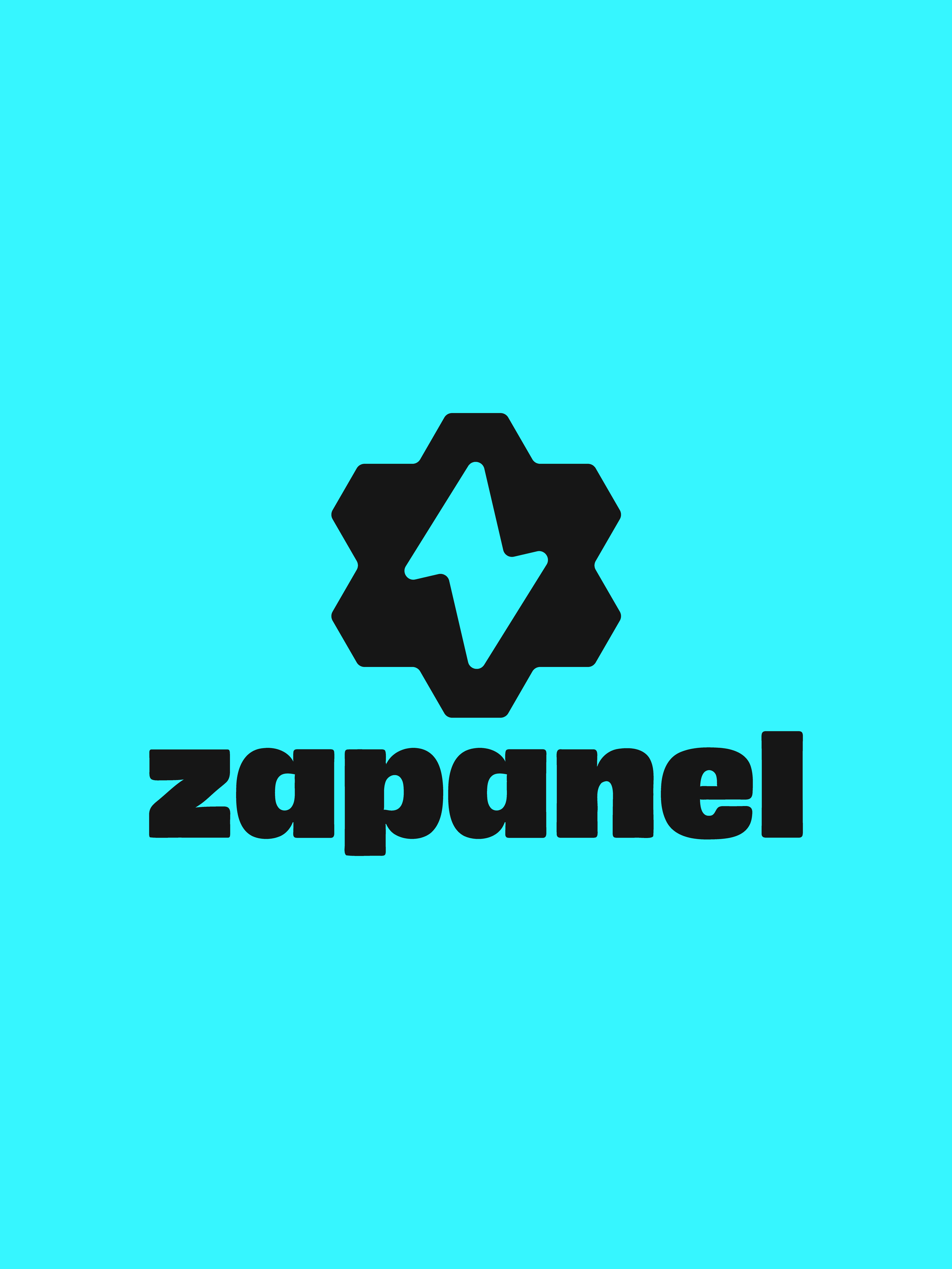 A light blue background with a black recycling symbol and the word "zapane" in bold black letters below.