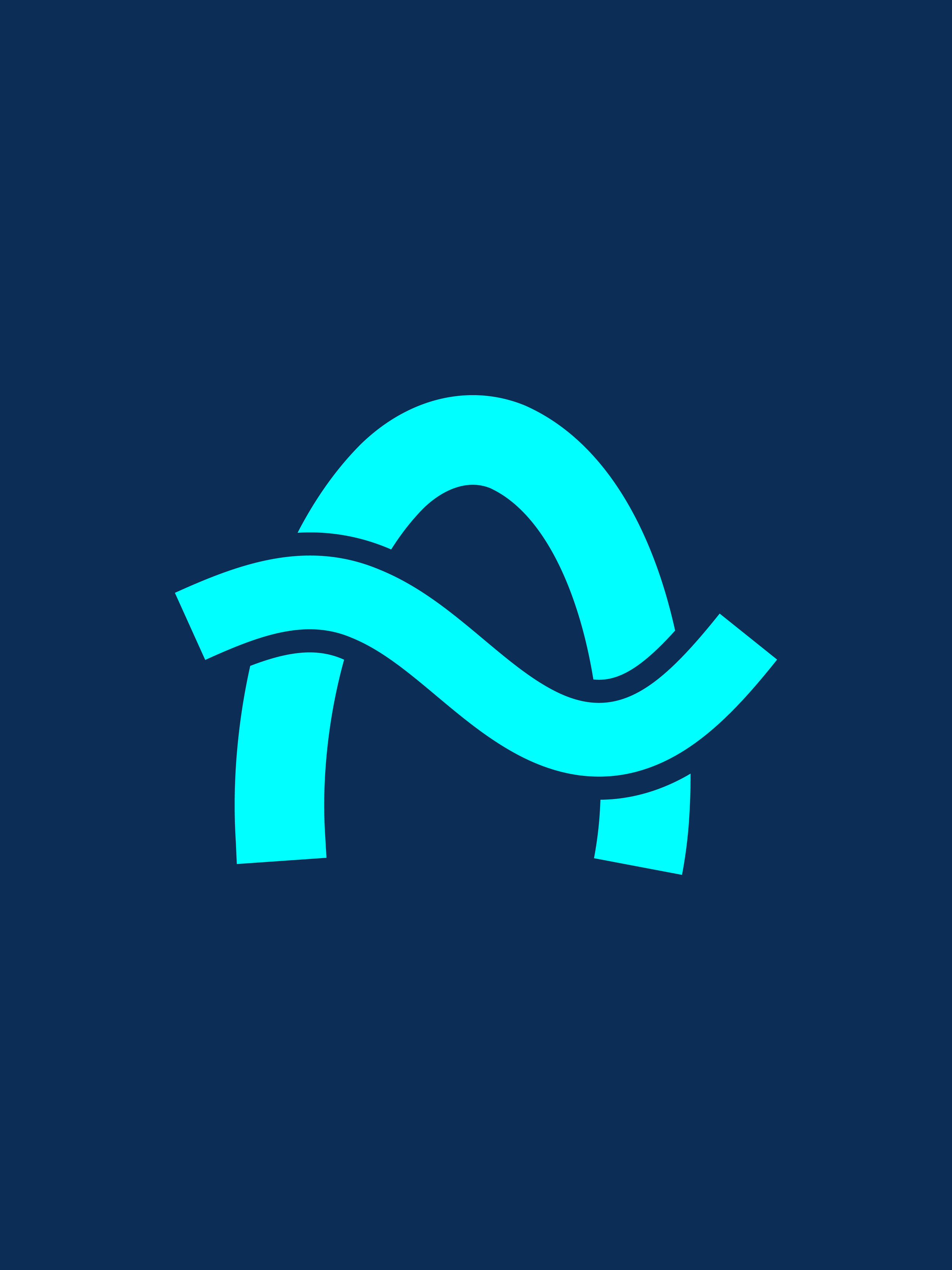 Bright blue stylized Wi-Fi symbol on a dark blue background.