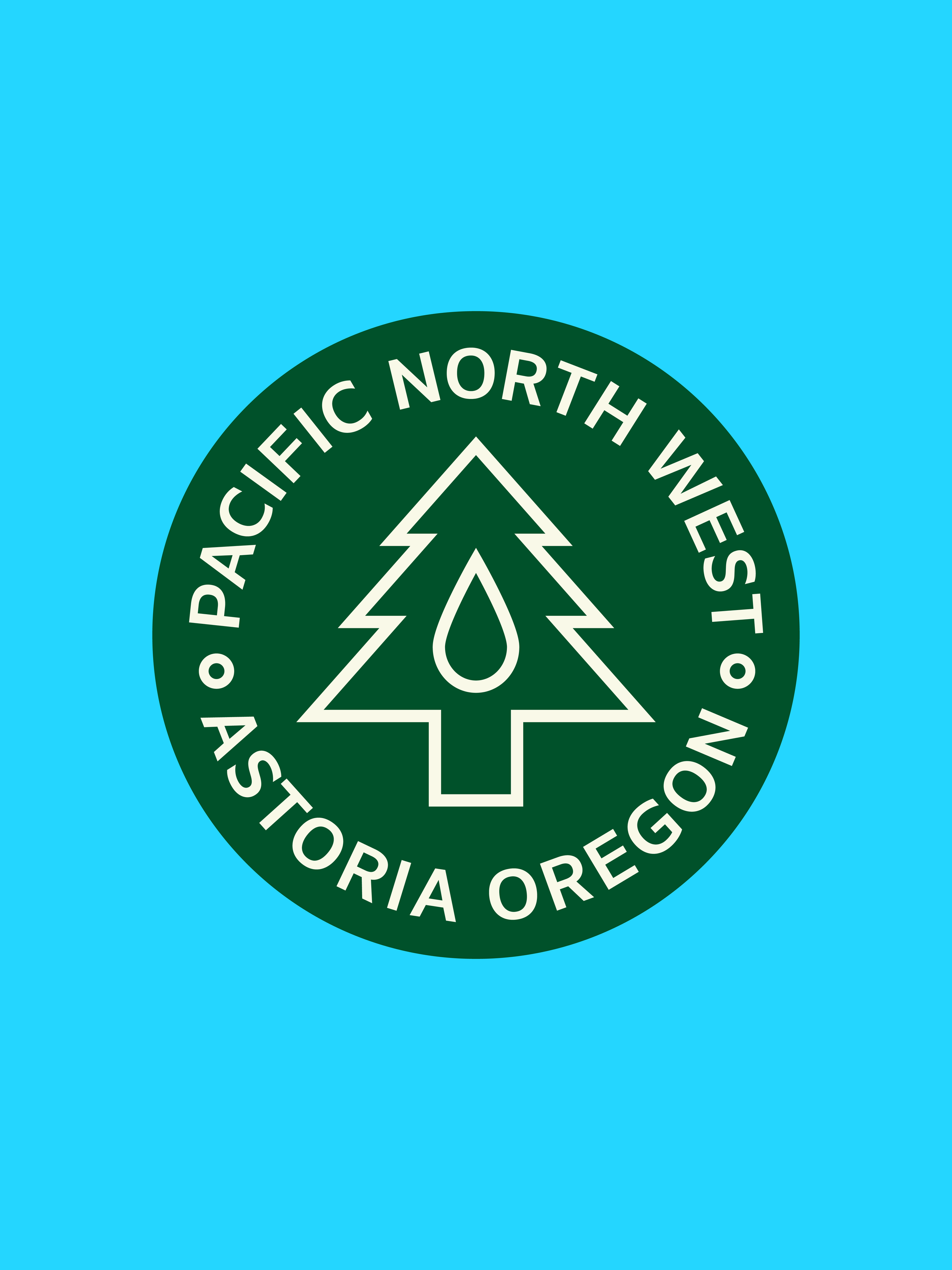Park recursive north west Oregon logo with a stylized pine tree and a raindrop, surrounded by text.