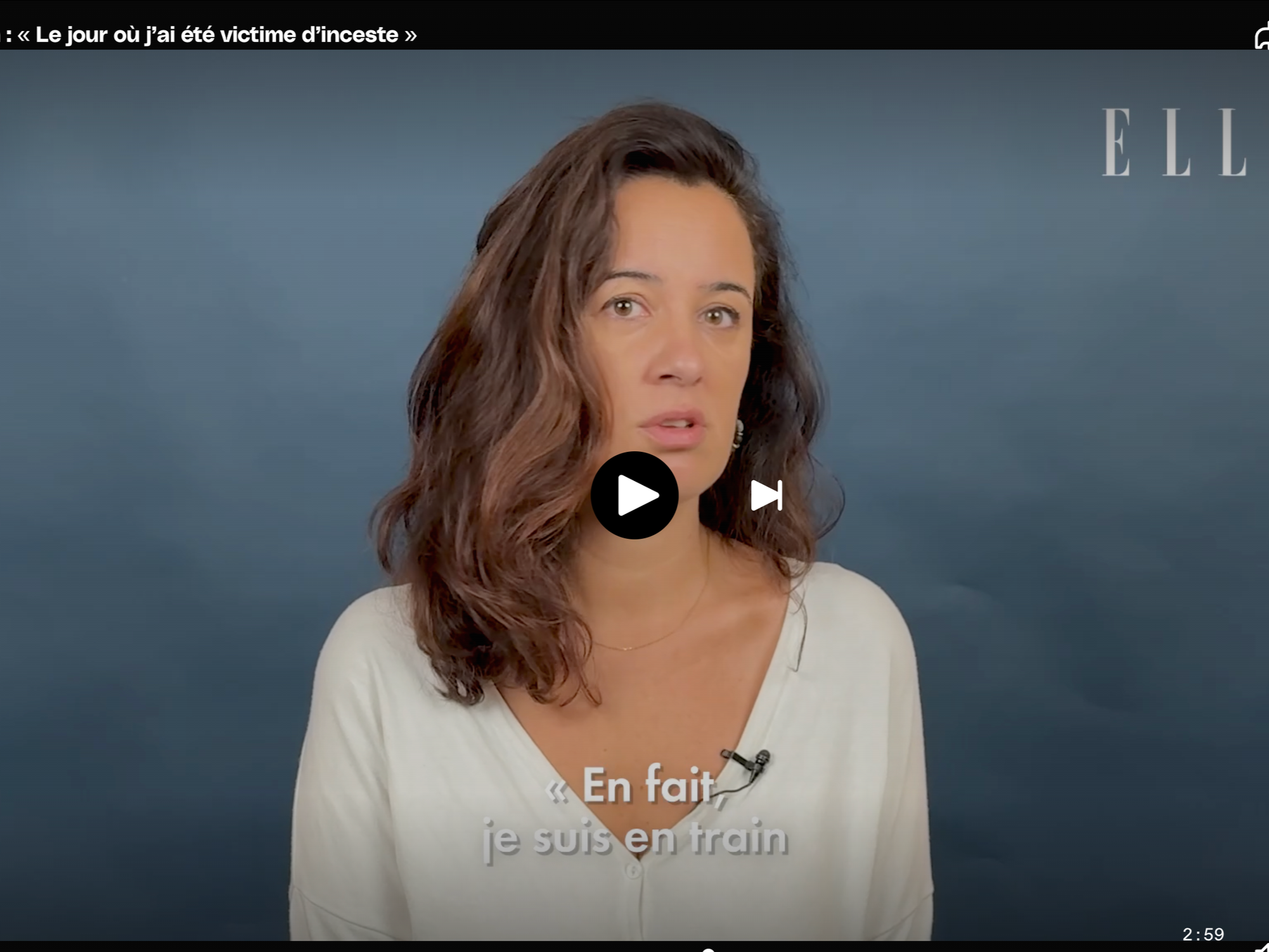 Le jour où. Interview de Laure Martin pour le magazine ELLE