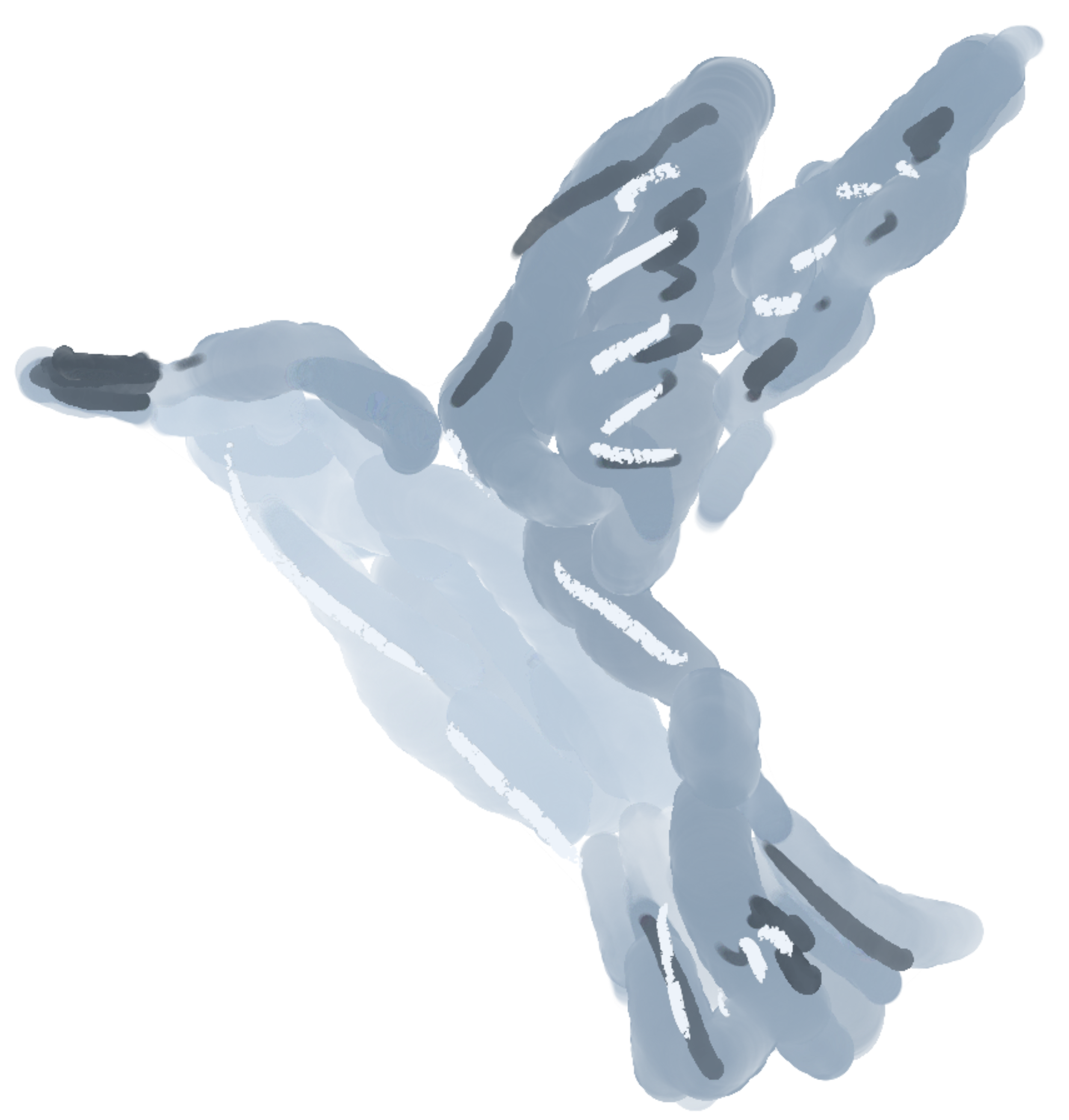 A digital illustration of a hand making the thumbs-up gesture, colored in shades of blue and white with black accents, depicted against a black background.