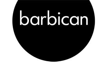 The image features a black circle with the word 'barbican' written in white lowercase letters inside the circle.