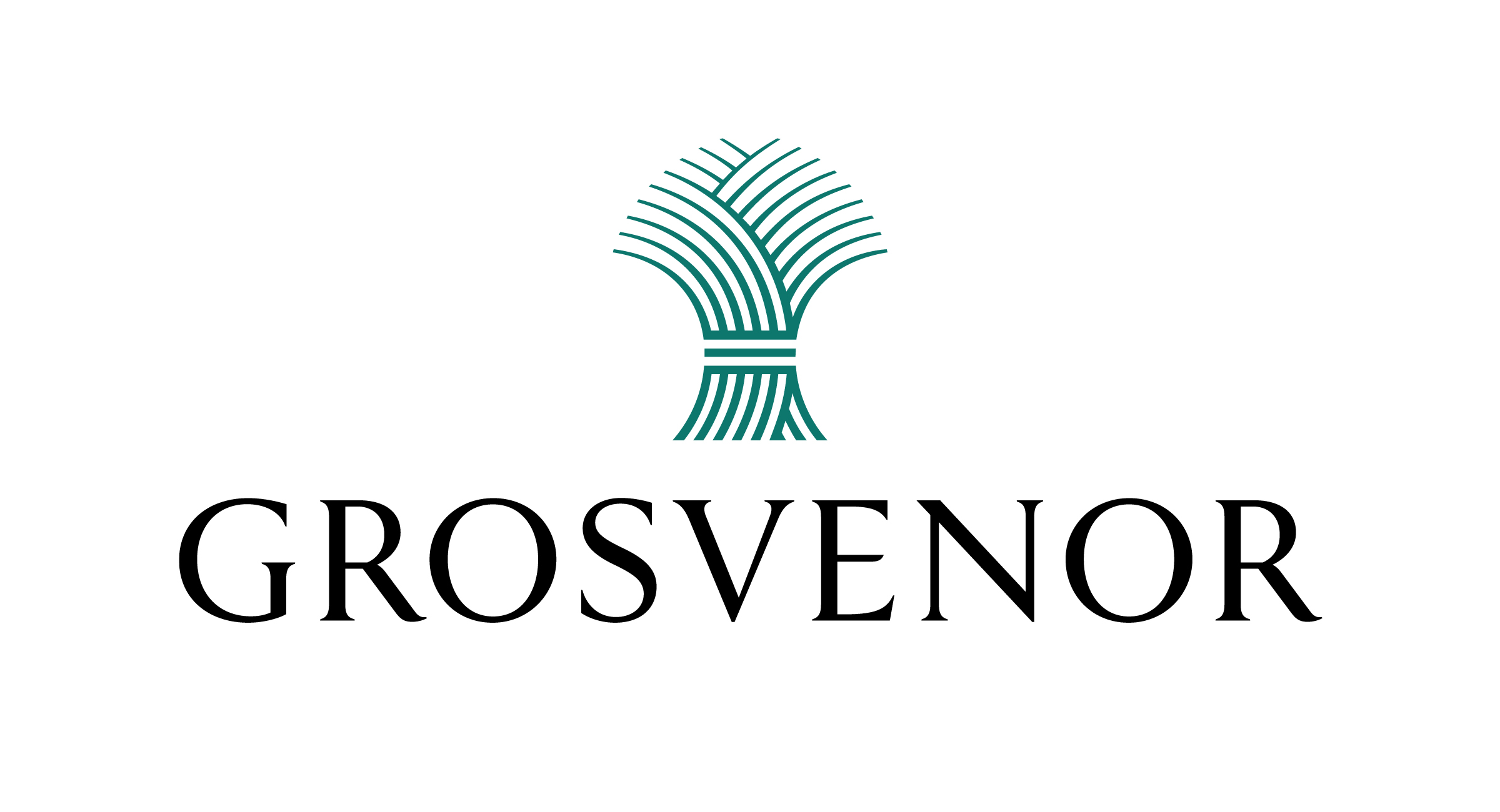 Stylized logo of a bundle of wheat above the word 'GROSVENOR' in black text.