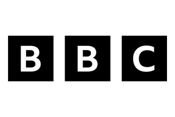 The image displays the BBC logo, featuring three black squares each containing a white letter: B, B, and C.