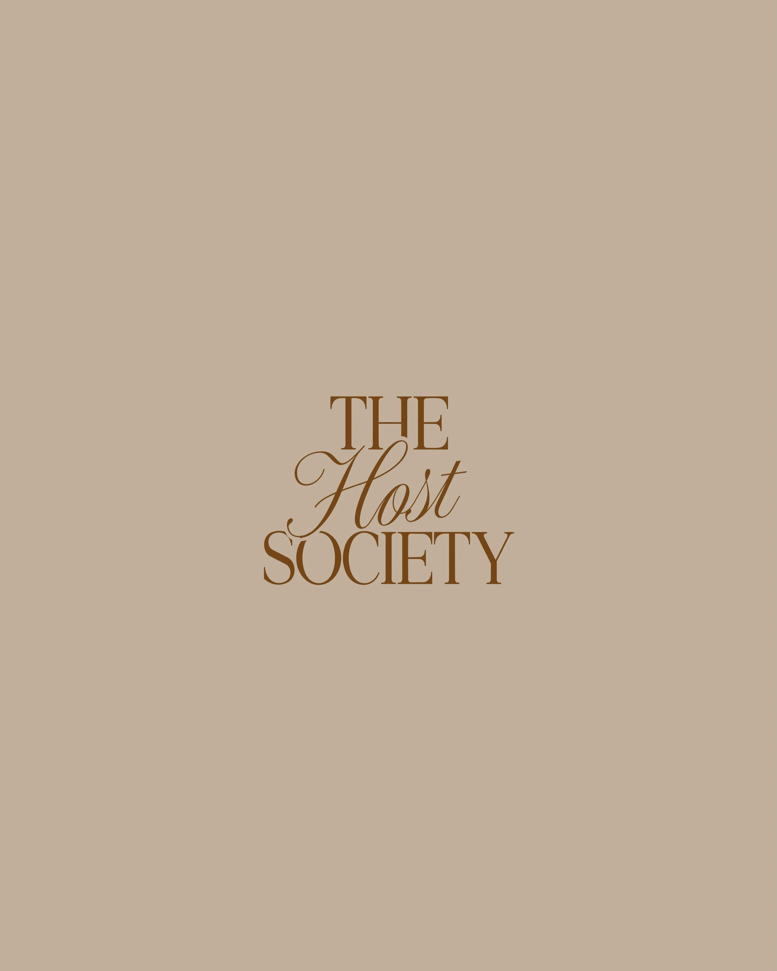 @thehost_society 

The Host Society is a luxury mocktail cart offering beautifully crafted drinks and an elevated serving experience for events and celebrations.

The visual identity has been designed to feel elegant, timeless and premium. A warm neu