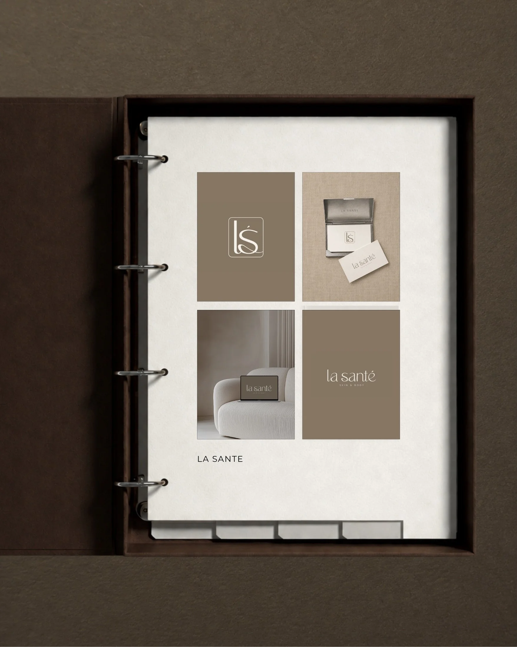 @lasanteskin

Specialising in stretch mark revision, scar revision and camouflage, we created a visual identity that reflects the confidence, care and professionalism behind the brand. She wanted a neutral colour palette with an elevated yet clean, m