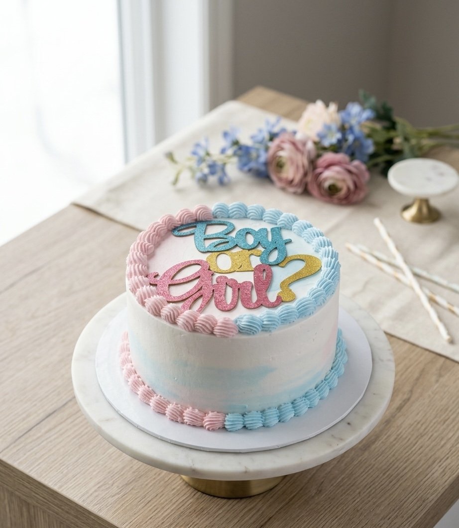 Gender Reveal Cake