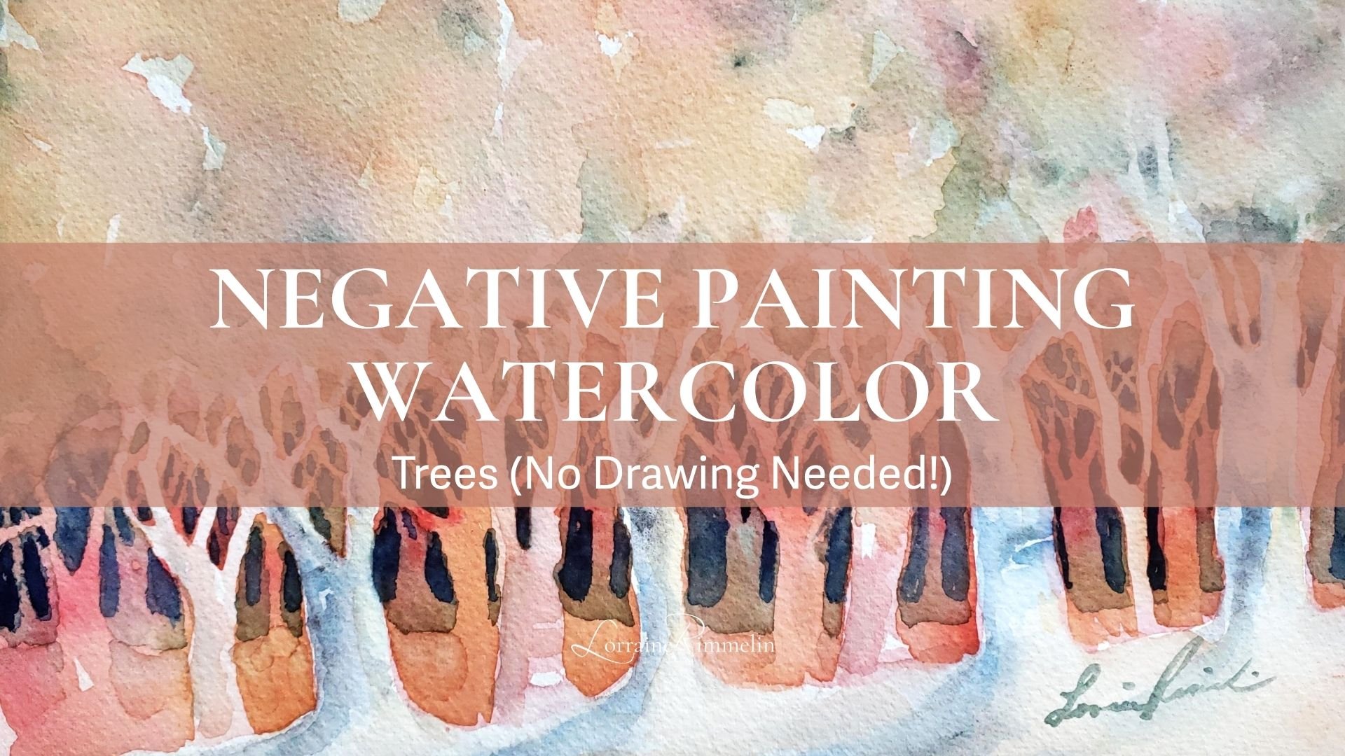Negative Painting Watercolor: Trees (No Drawing Needed!)