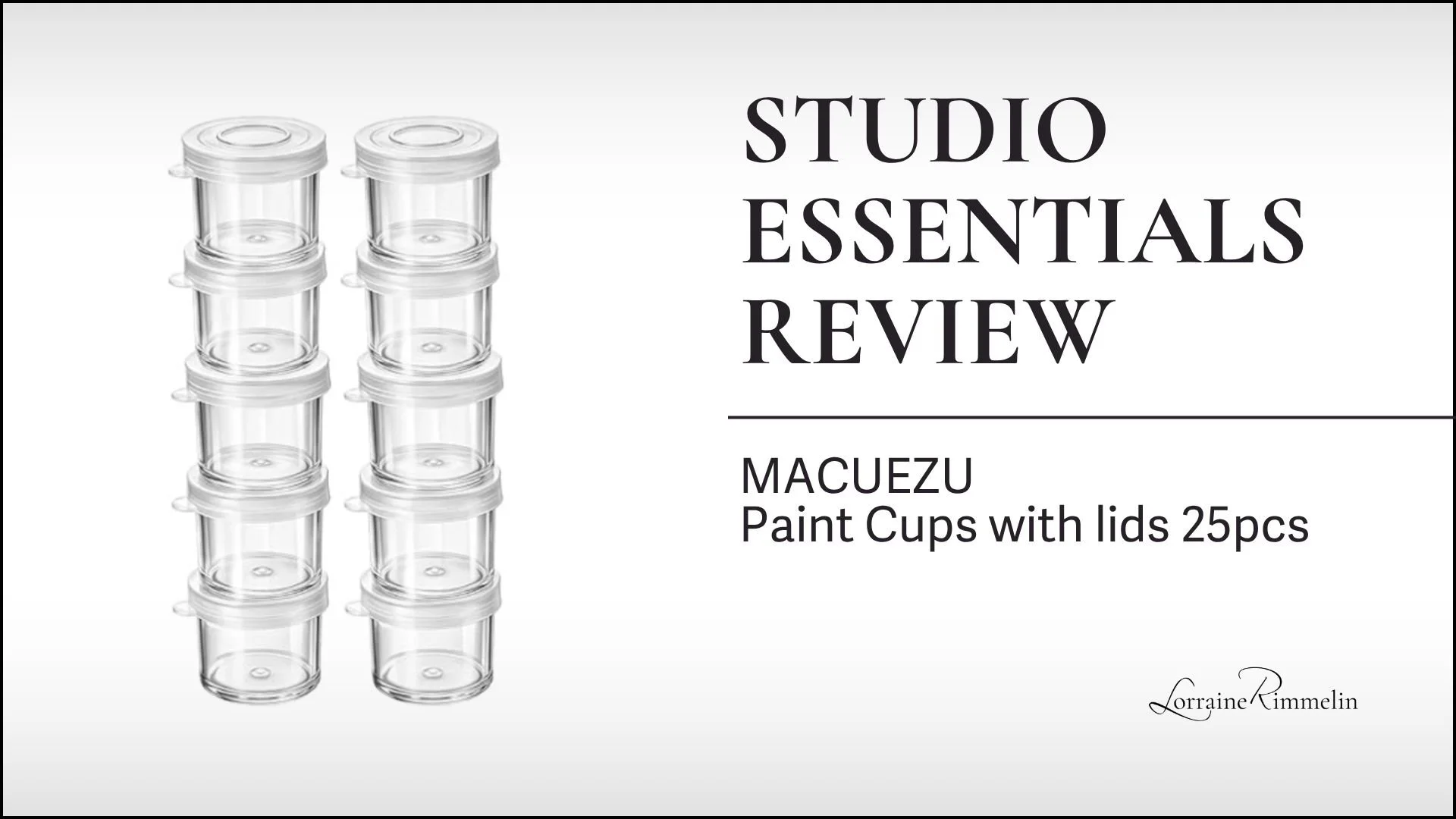 WATERCOLOR STUDIO ESSENTIALS REVIEW: Macuezu - Paint Cups with lids 25pcs