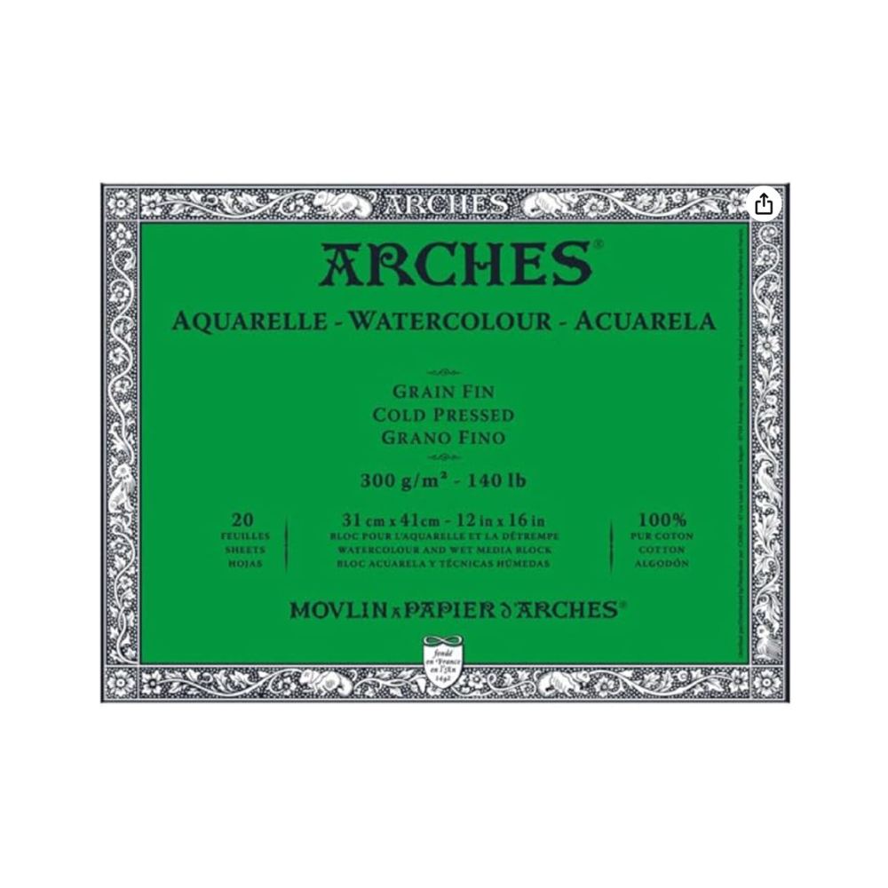 23 Arches Block 140lb cold press 12”x16” 20 sheets.png