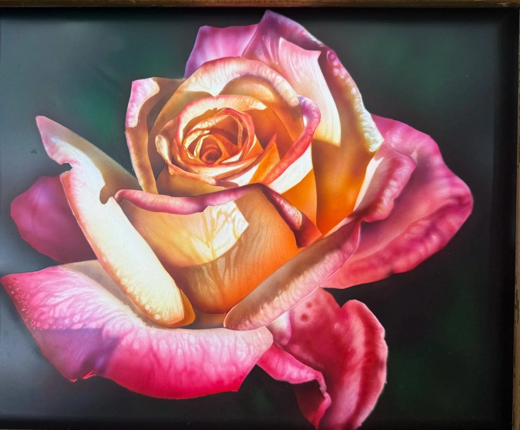Acrylic painting of a rose by Richie Lucero