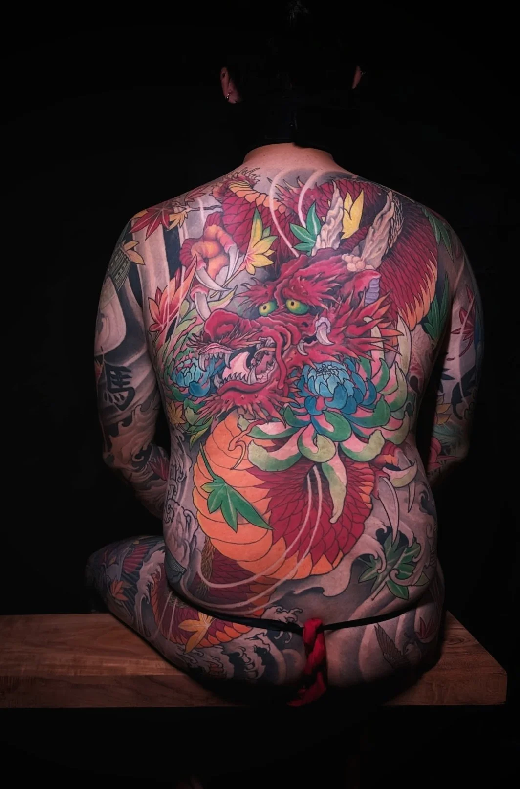 Japanese red dragon by Zach Yokoyama