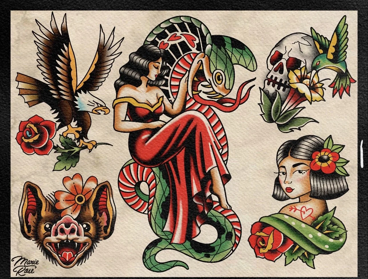 Traditional flash by Marie Rose