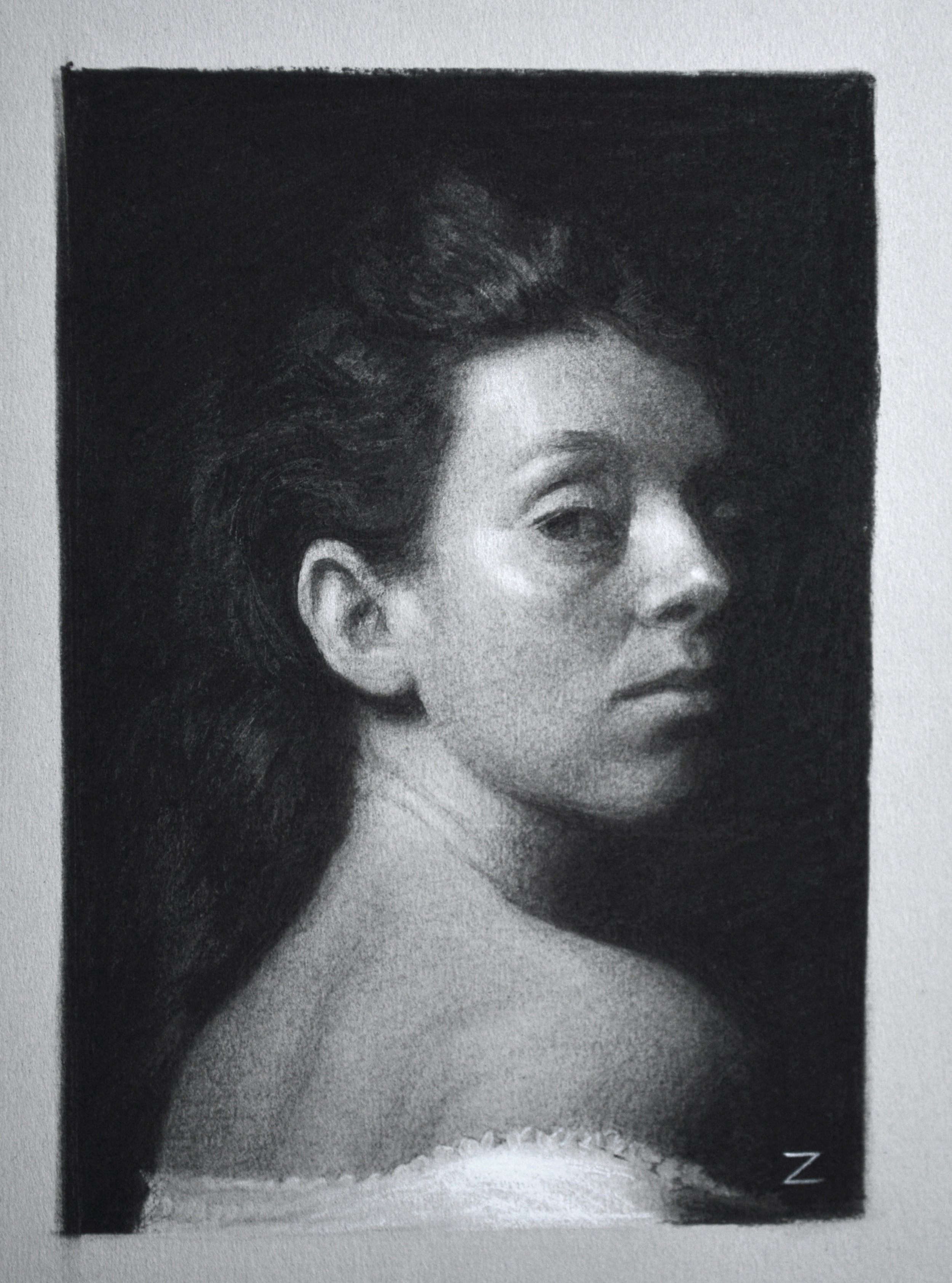 Charcoal drawing by William Zwick