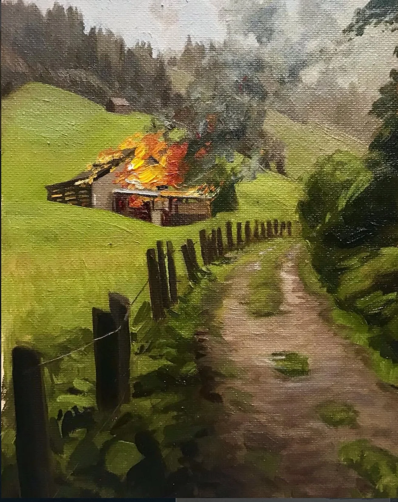Oil painting by William Zwick