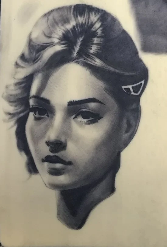 Black and grey portrait by William Zwick