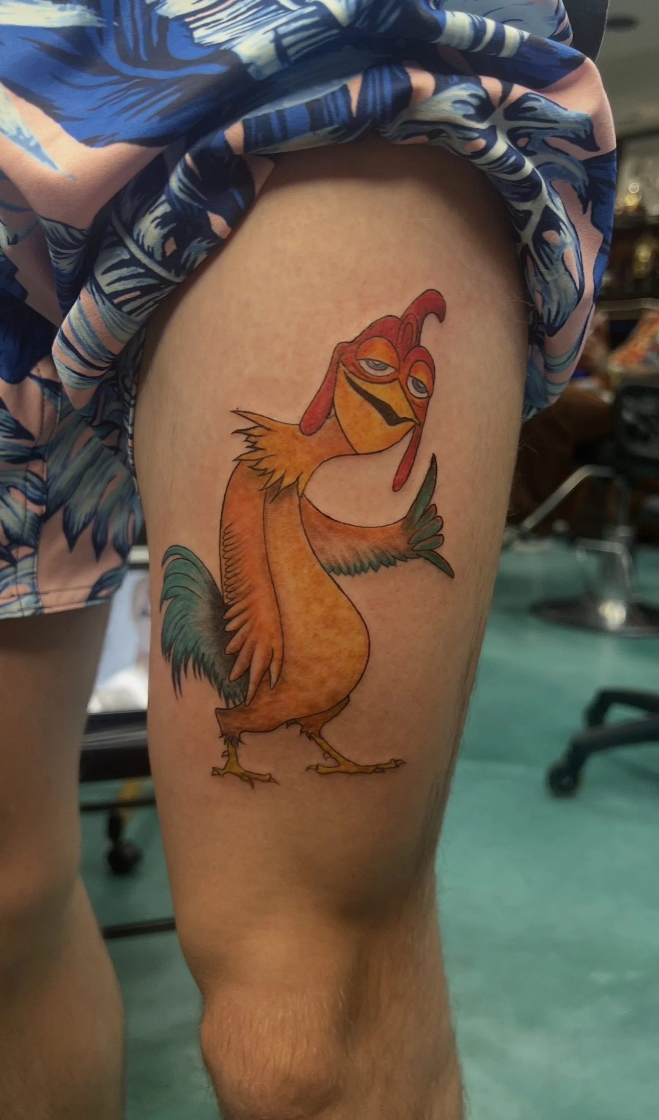 Color illustrative tattoo work by Telley