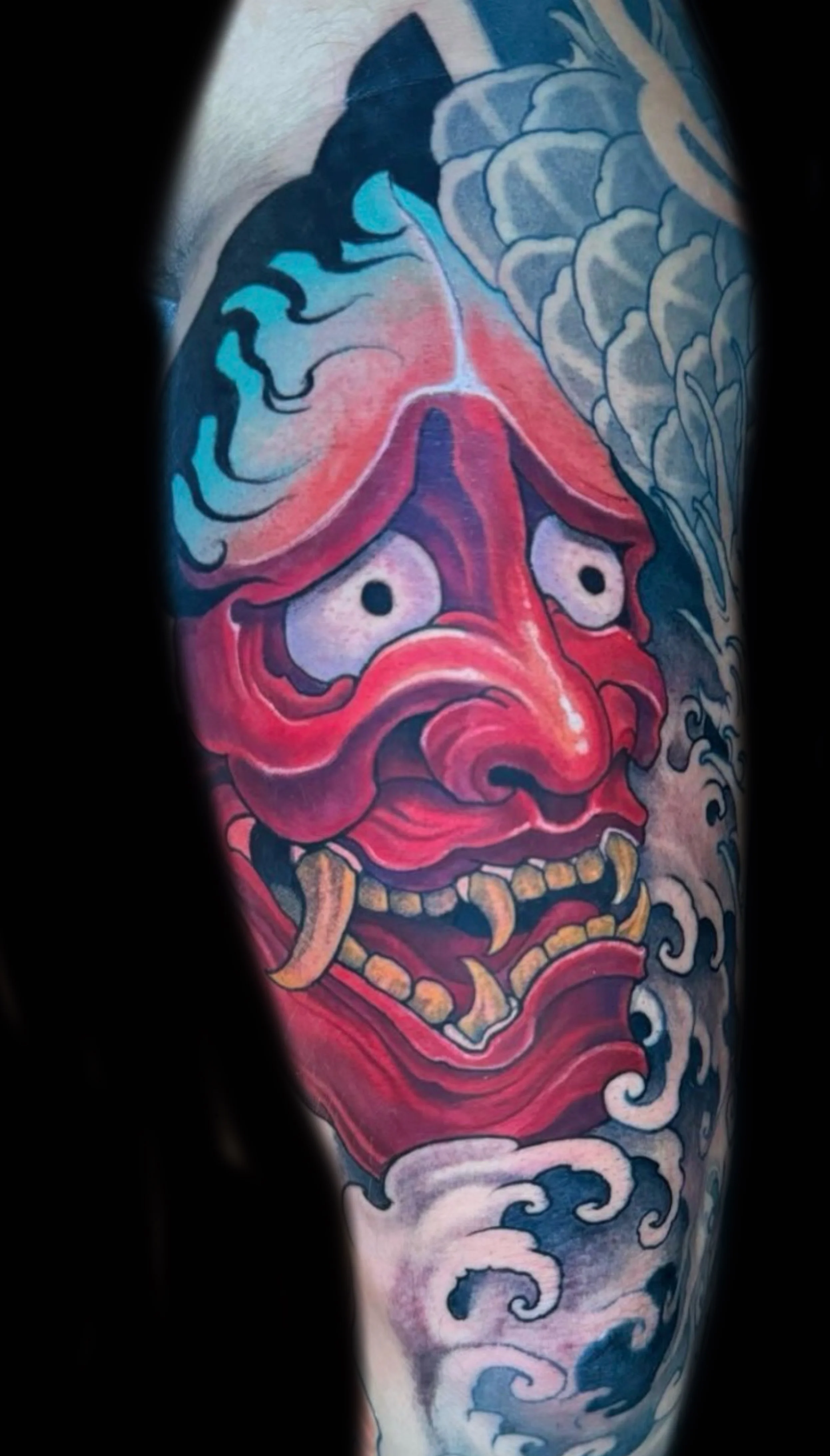 Japanese hannya tattoo by Richie Lucero 