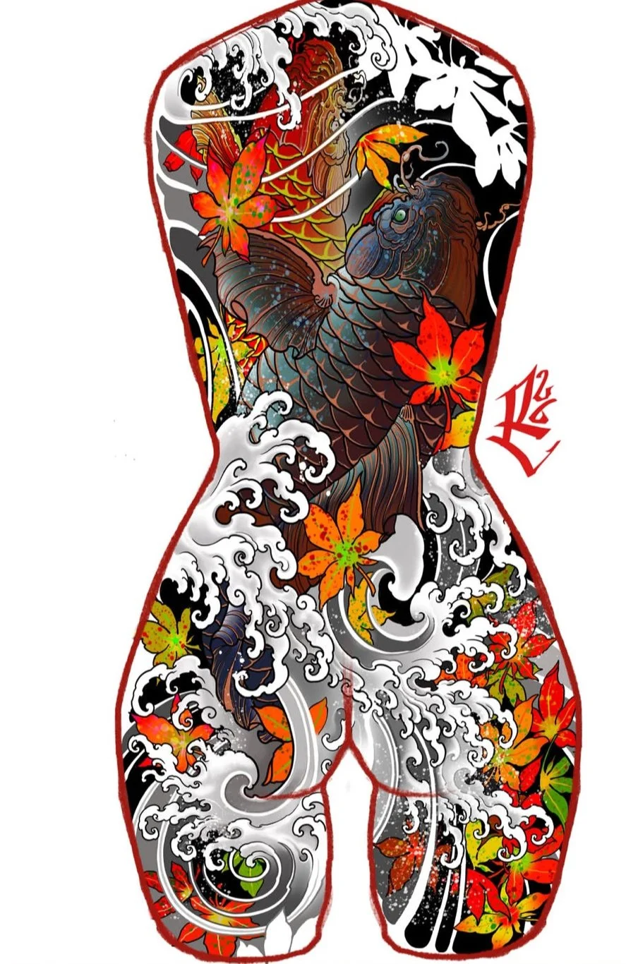 Japanese koi design by Richie Lucero