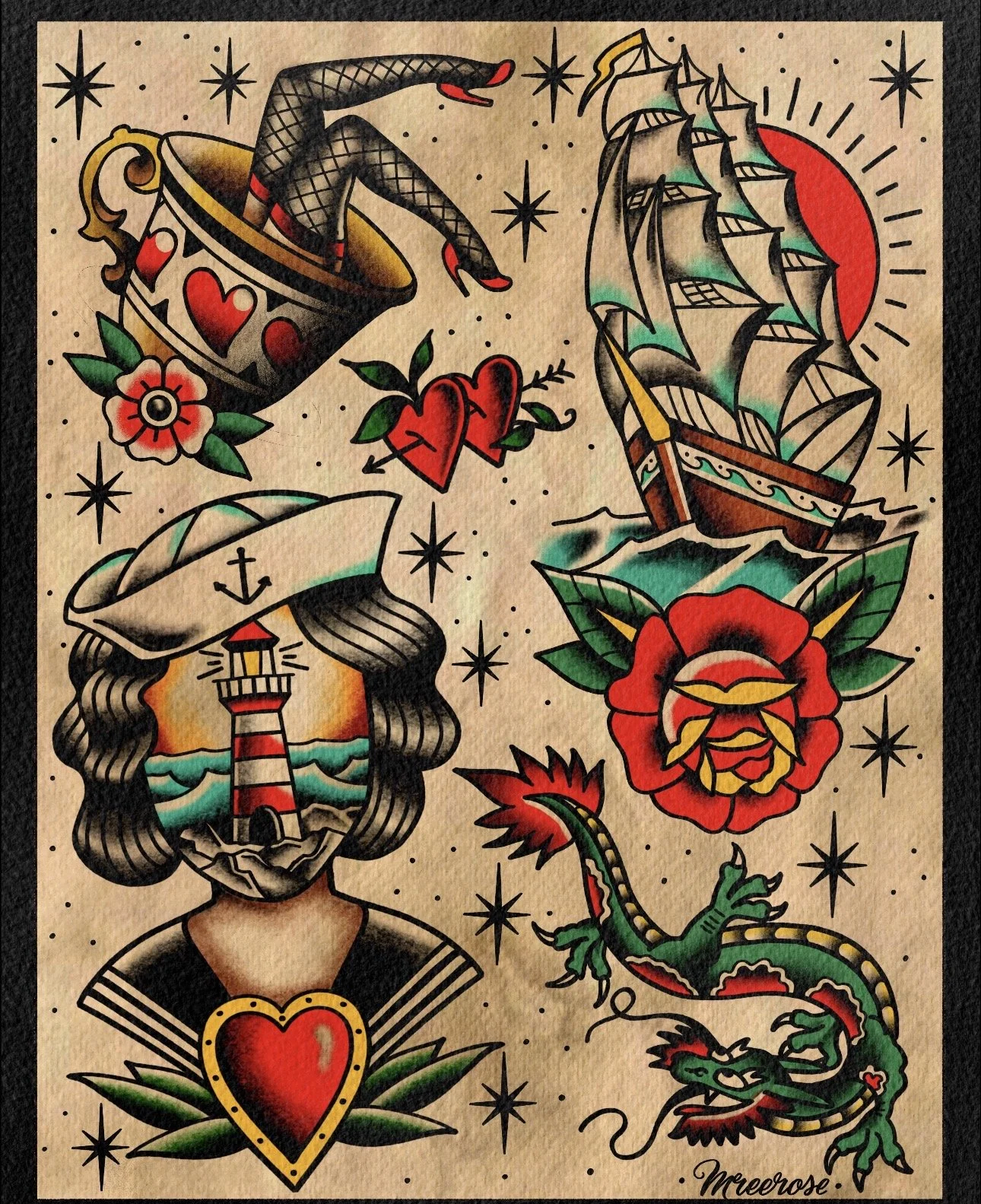 Traditional flash by Marie Rose