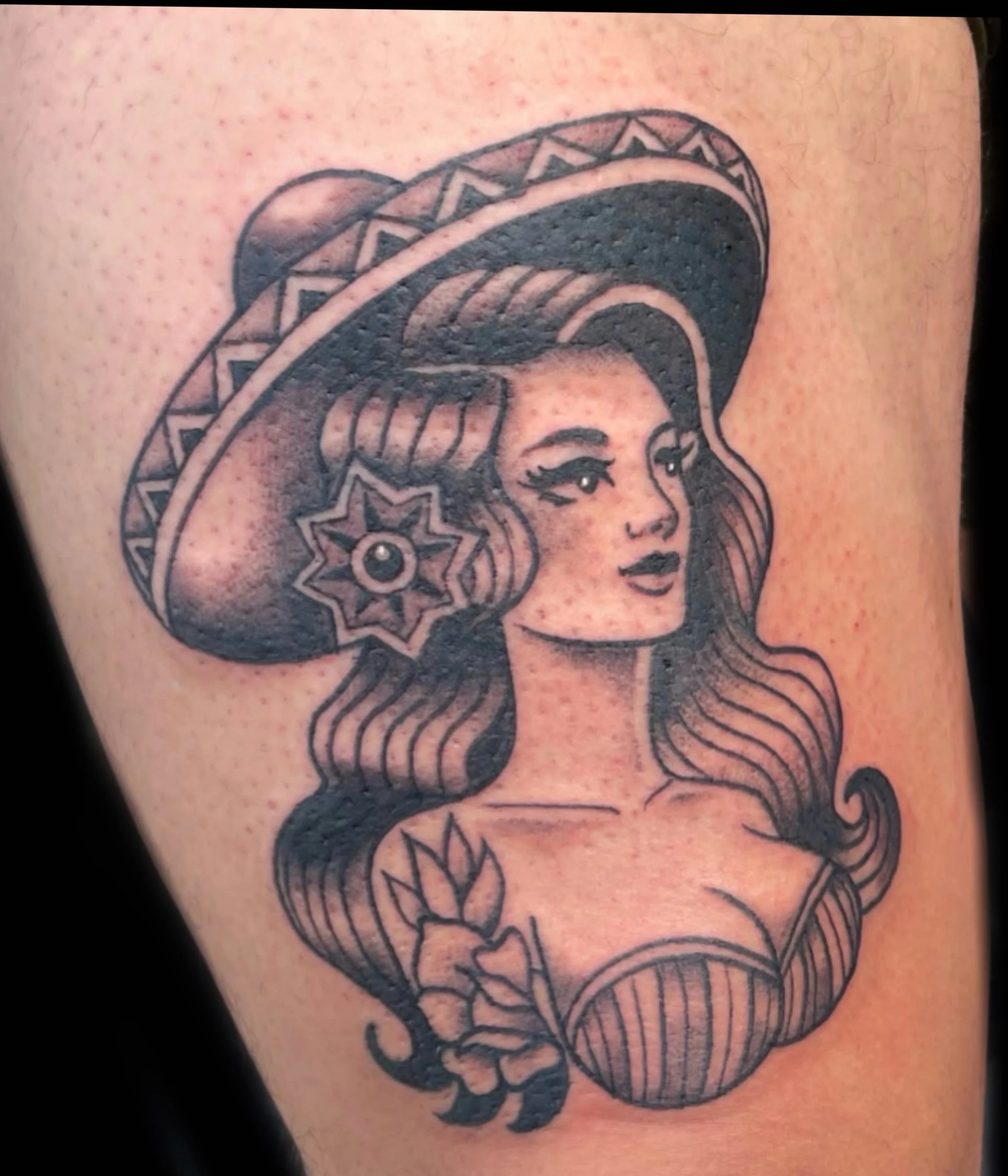 Traditional woman head by Marie Rose
