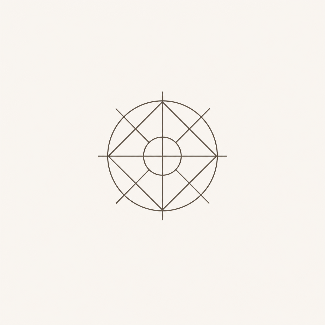 Minimal geometric line icon representing structure, control, and perfectionism.