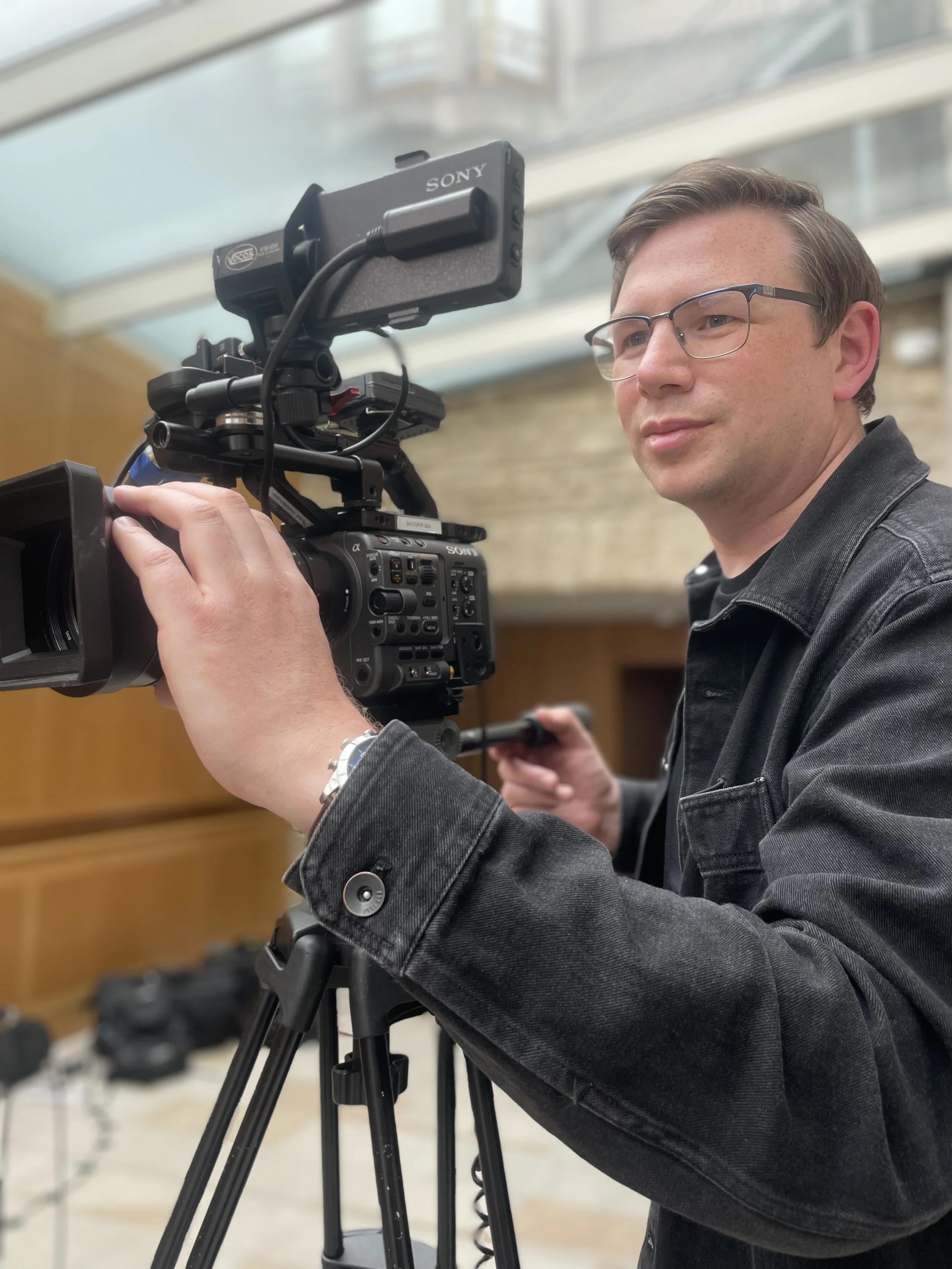 Andy Cook operating a sony fx6