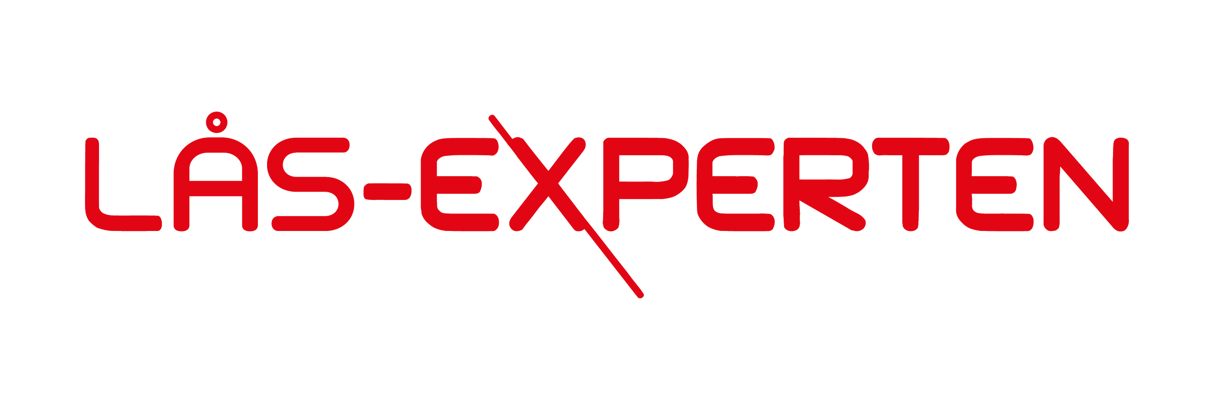 Logo of LAS-EXPERTEN in red and black with a stylized letter X in the middle.