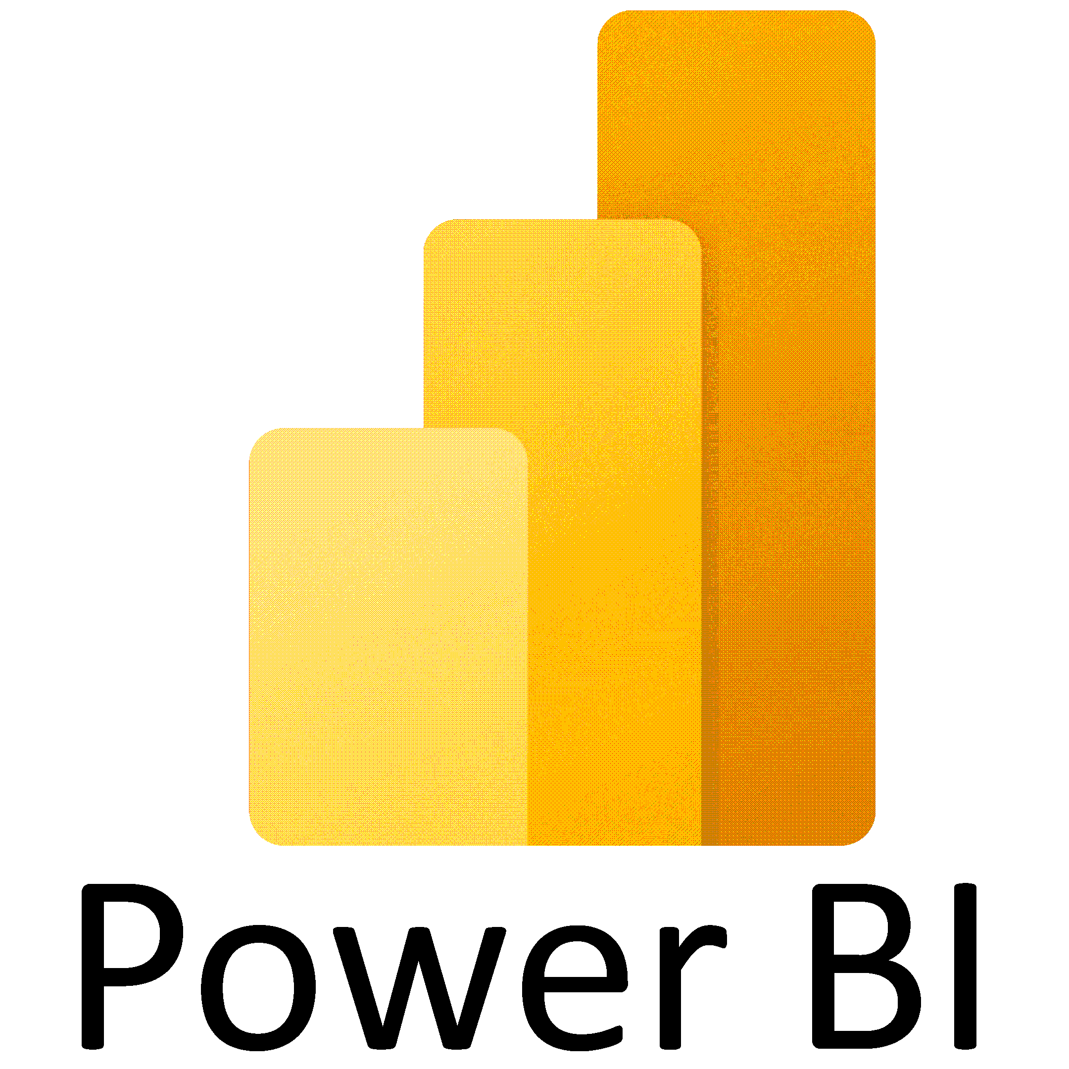 Logo with a stylized orange and yellow sun and the text "PowerBi" below.