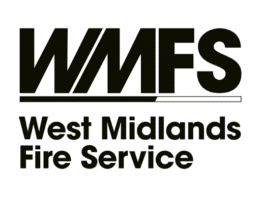 West Midlands Fire Service logo with bold black text on a white background.