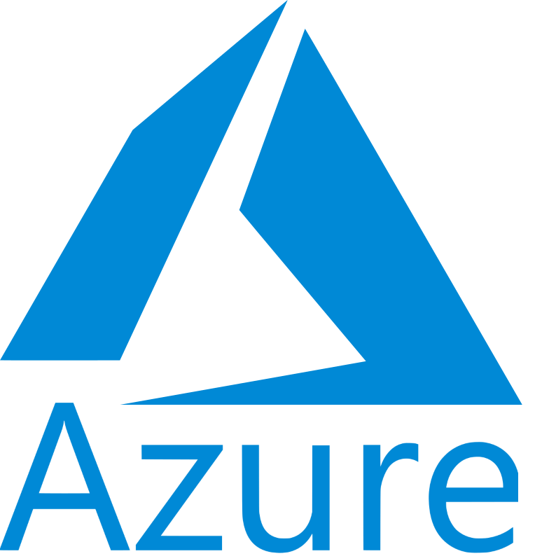 Azure logo with a blue triangular symbol and the word 'Azure' underneath.