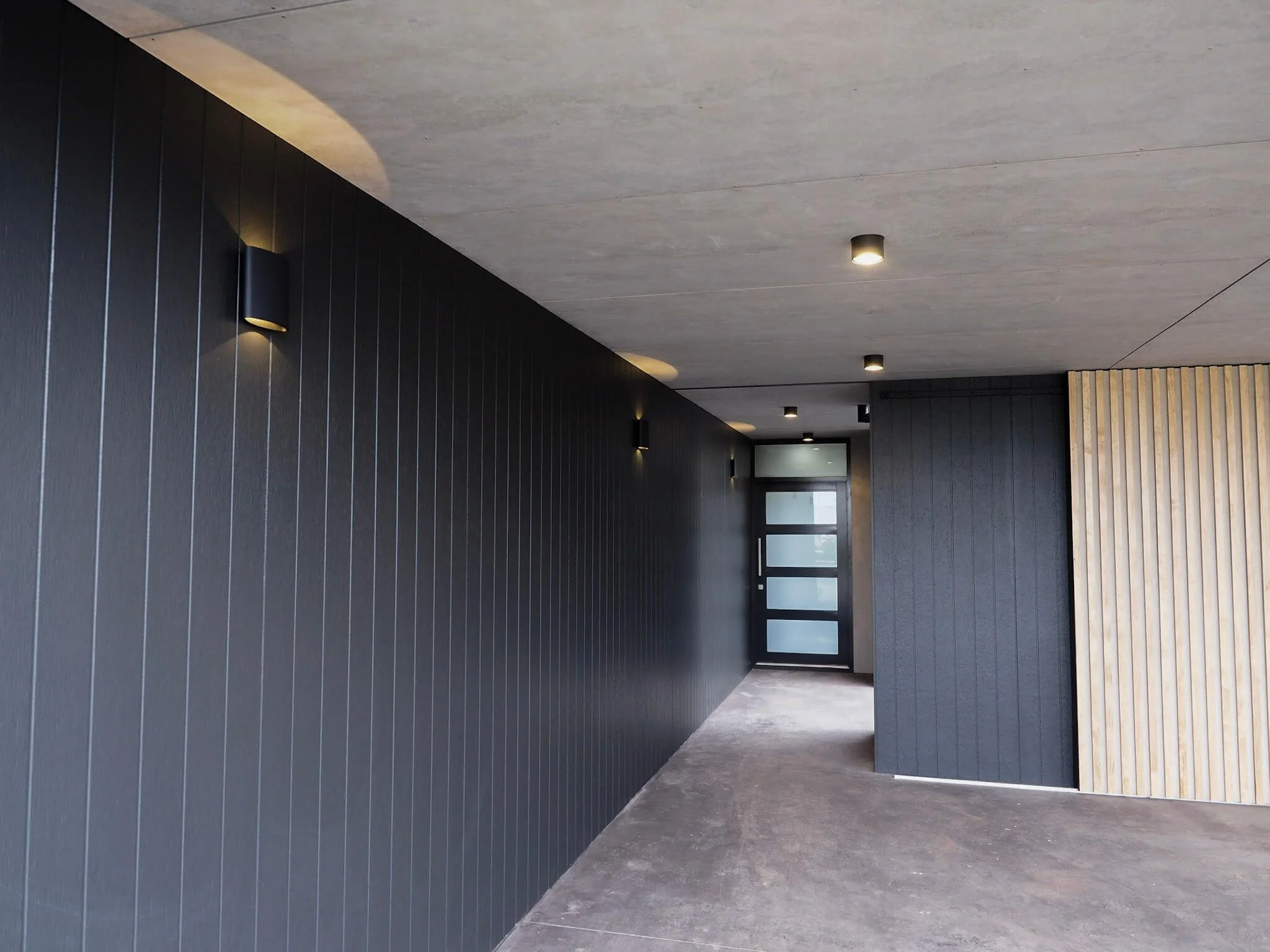 Photo of cladding details on architectural Merimbula home