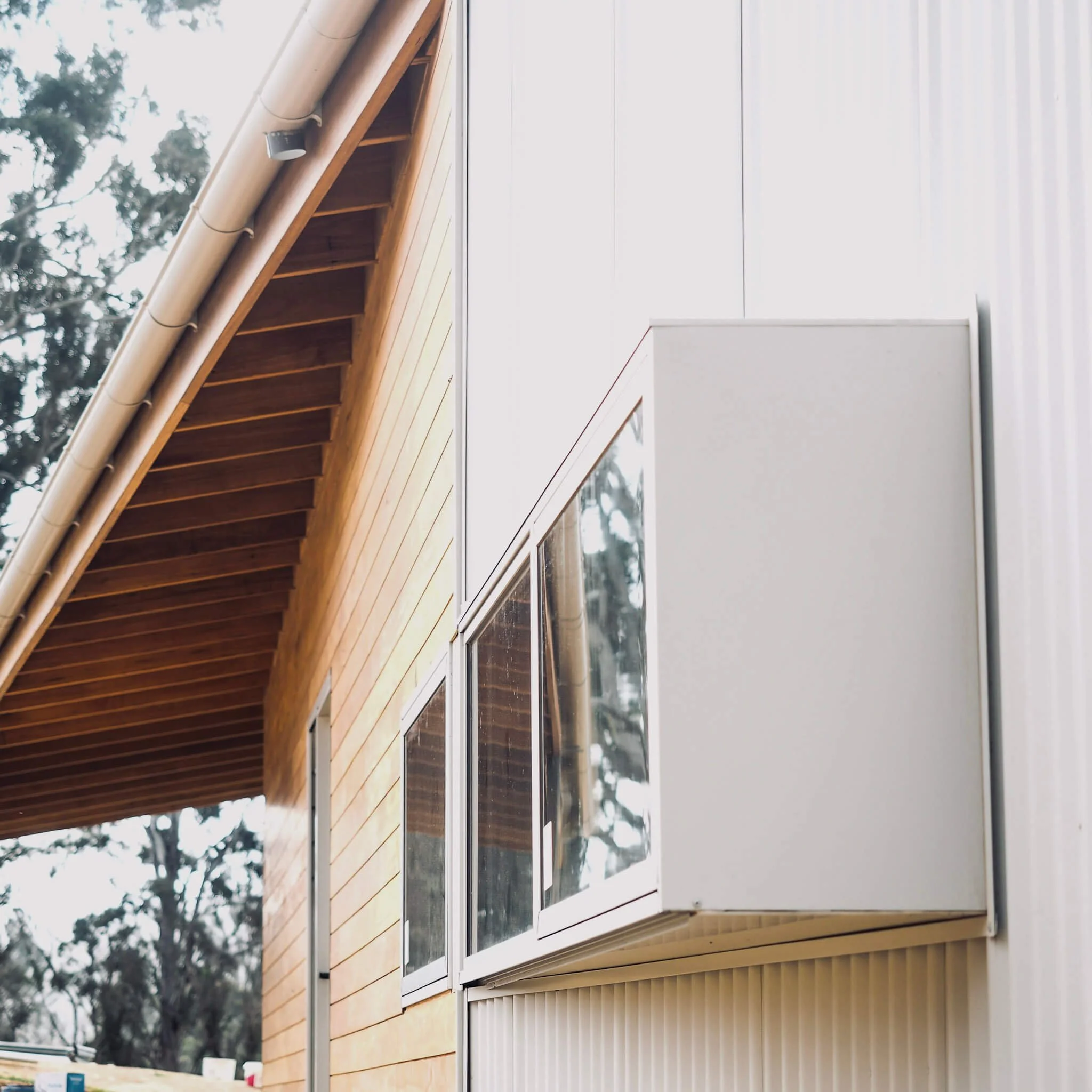Photo of box bay windows on Kiah home
