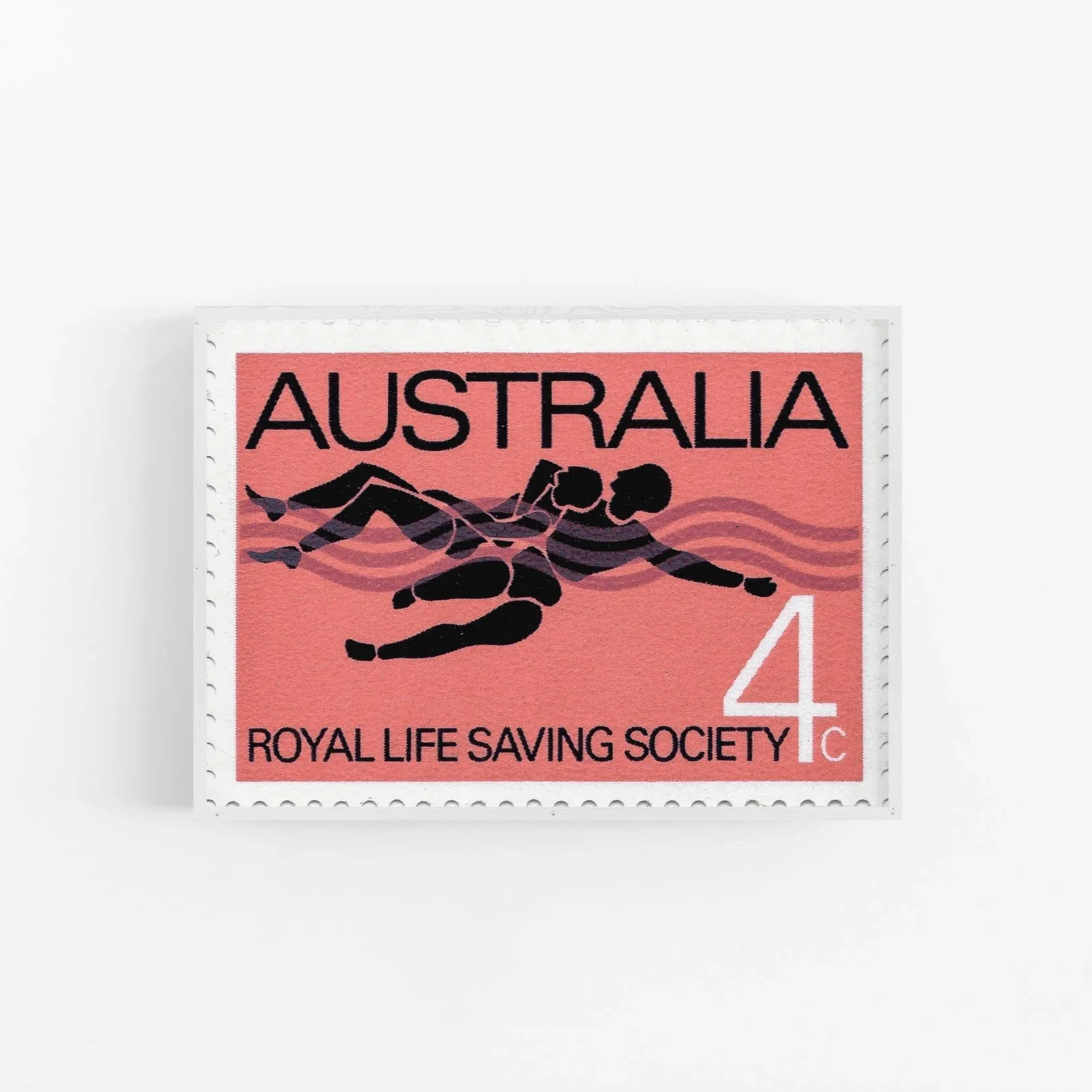 Royal Life Saving Society stamp, terracotta Civil Press edition