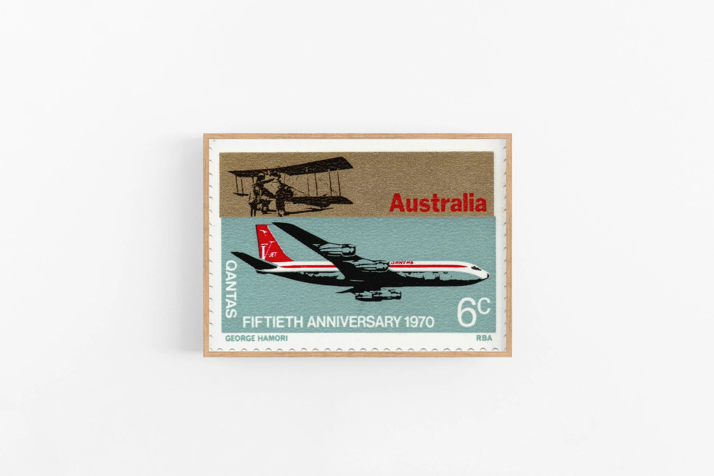 Qantas 50th Anniversary - 6c - Gumleaf