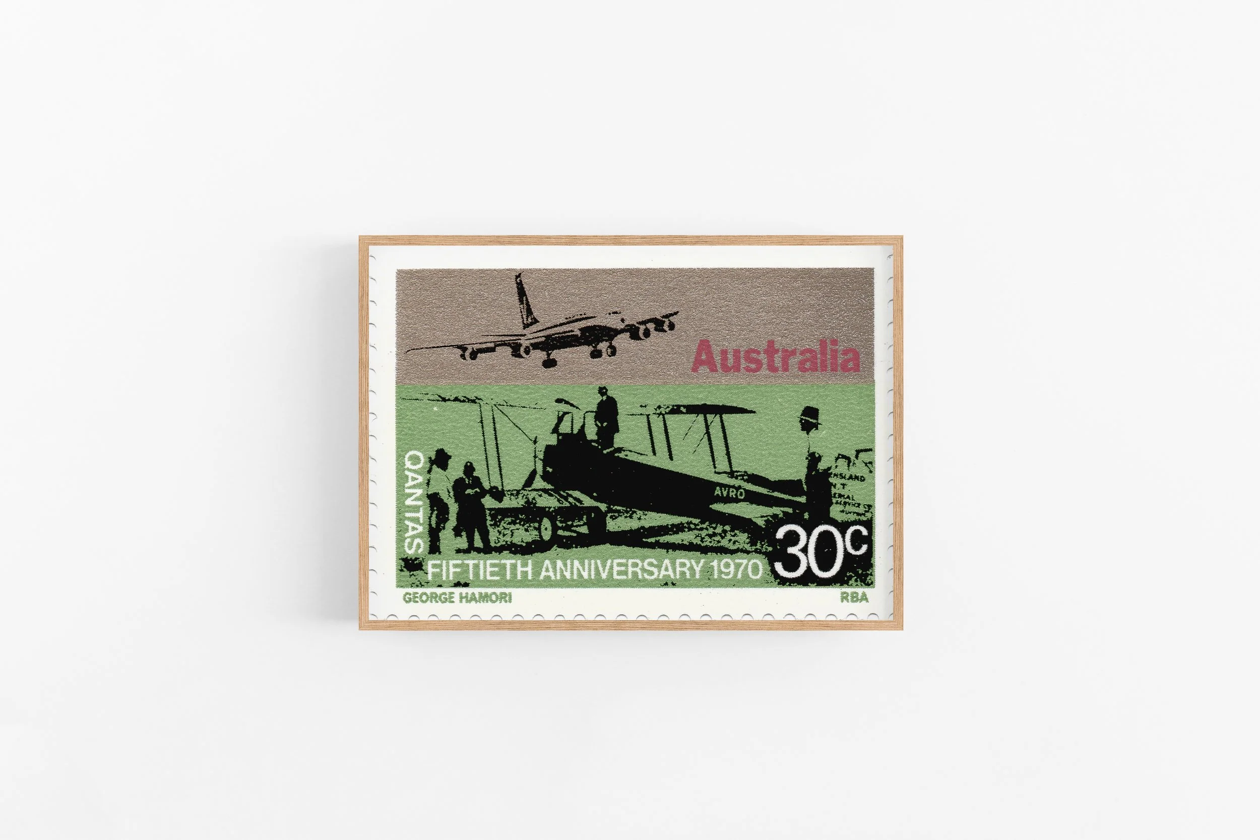 Qantas 50th Anniversary - 30c - Green