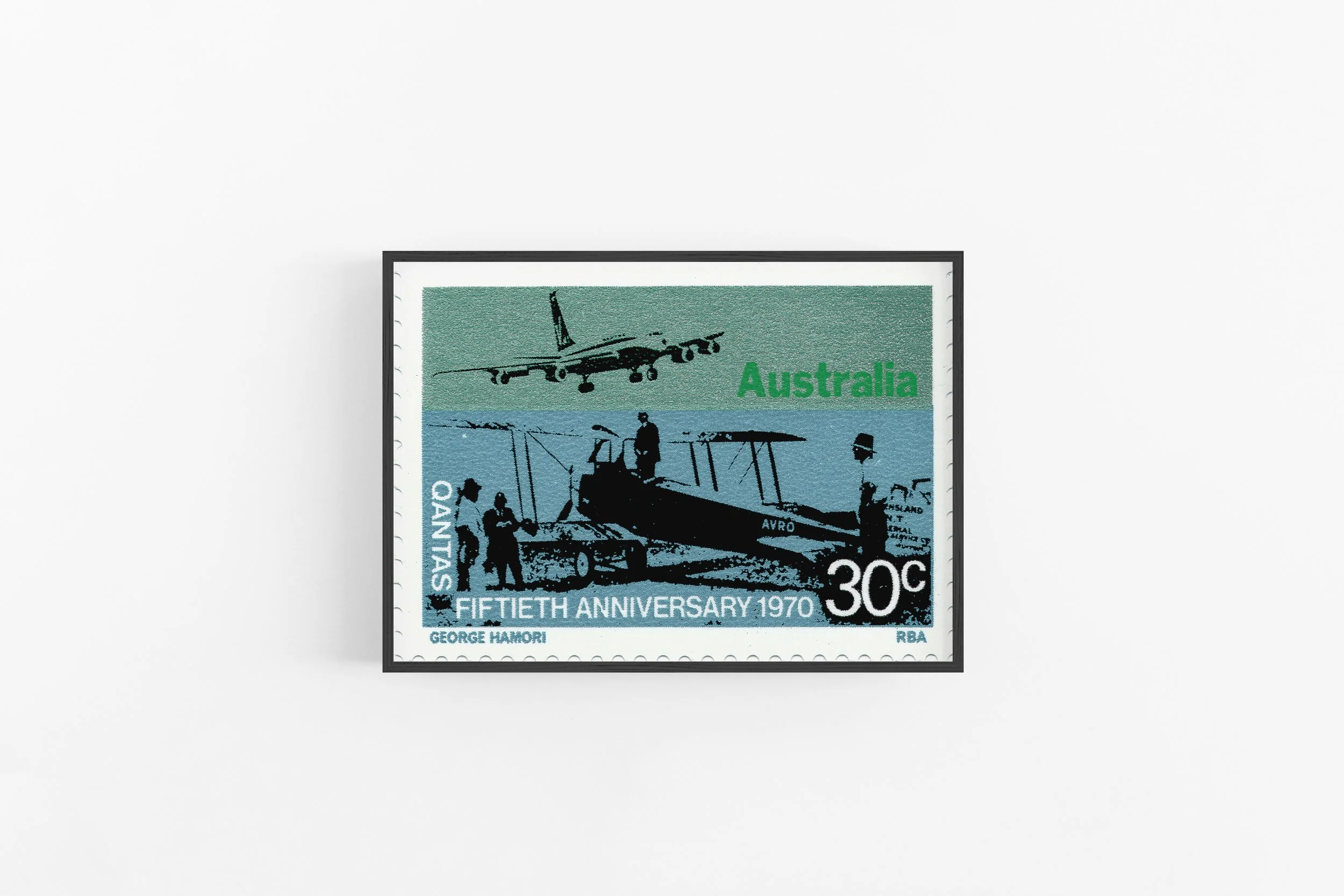 Qantas 50th Anniversary - 30c - Blue