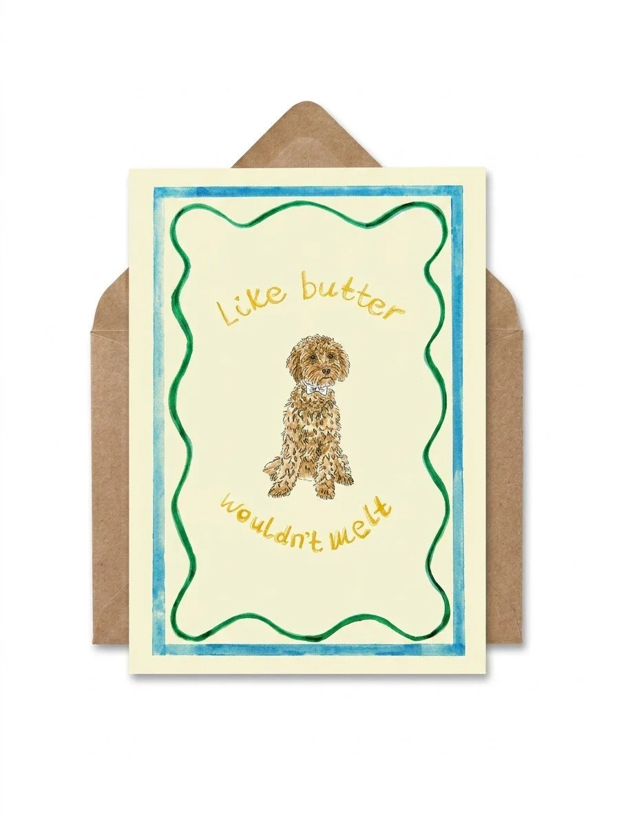 'Like butter wouldn't melt' card