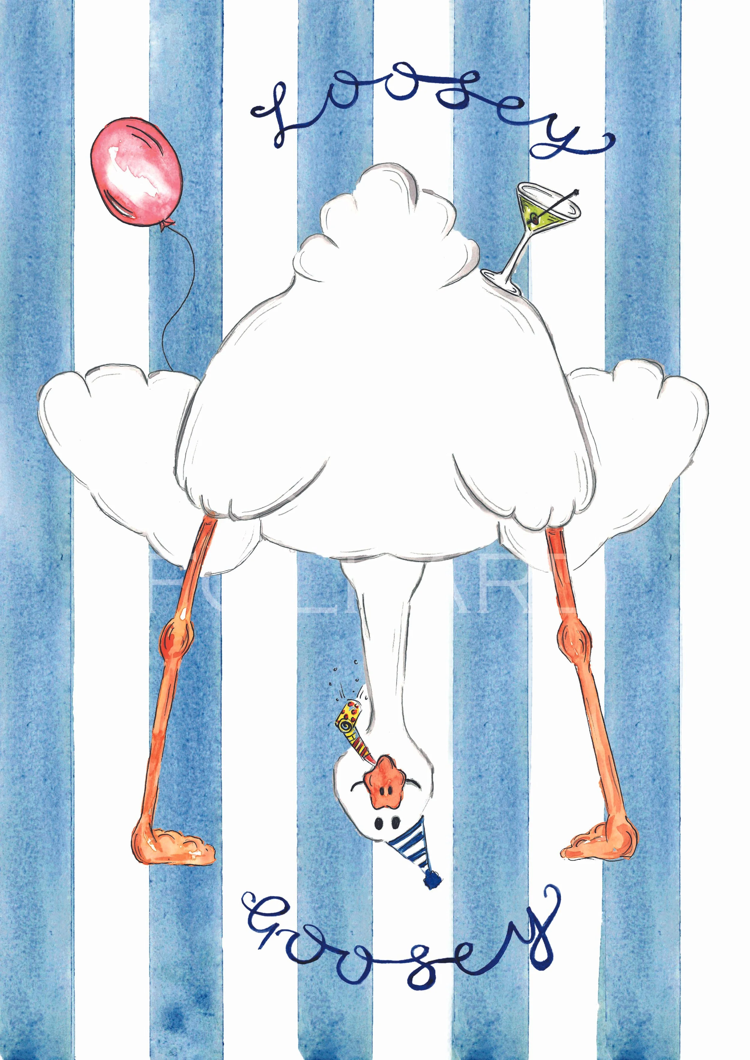 'Loosey Goosey' A3 print