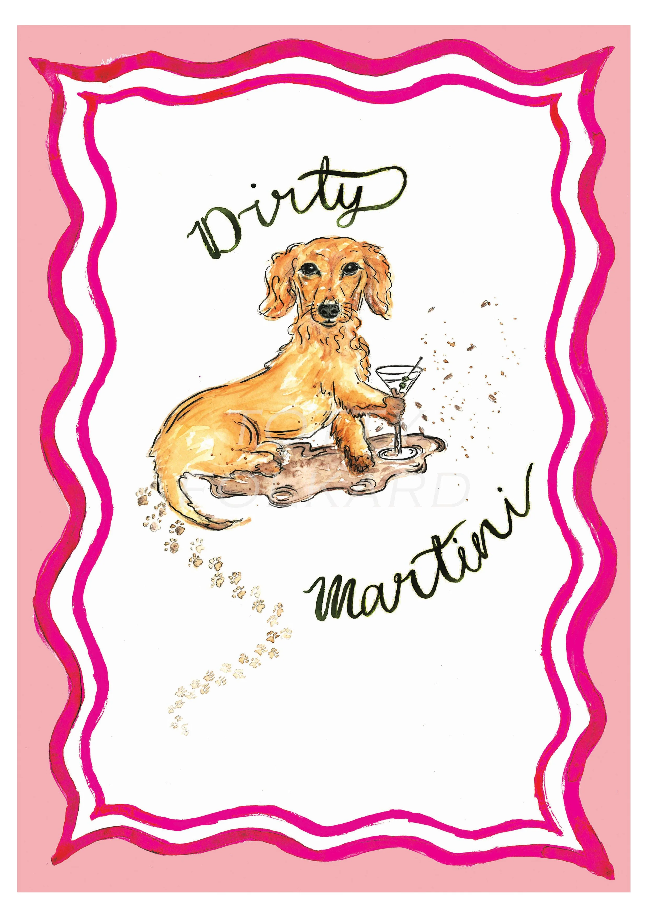 'Dirty martini' A4 print