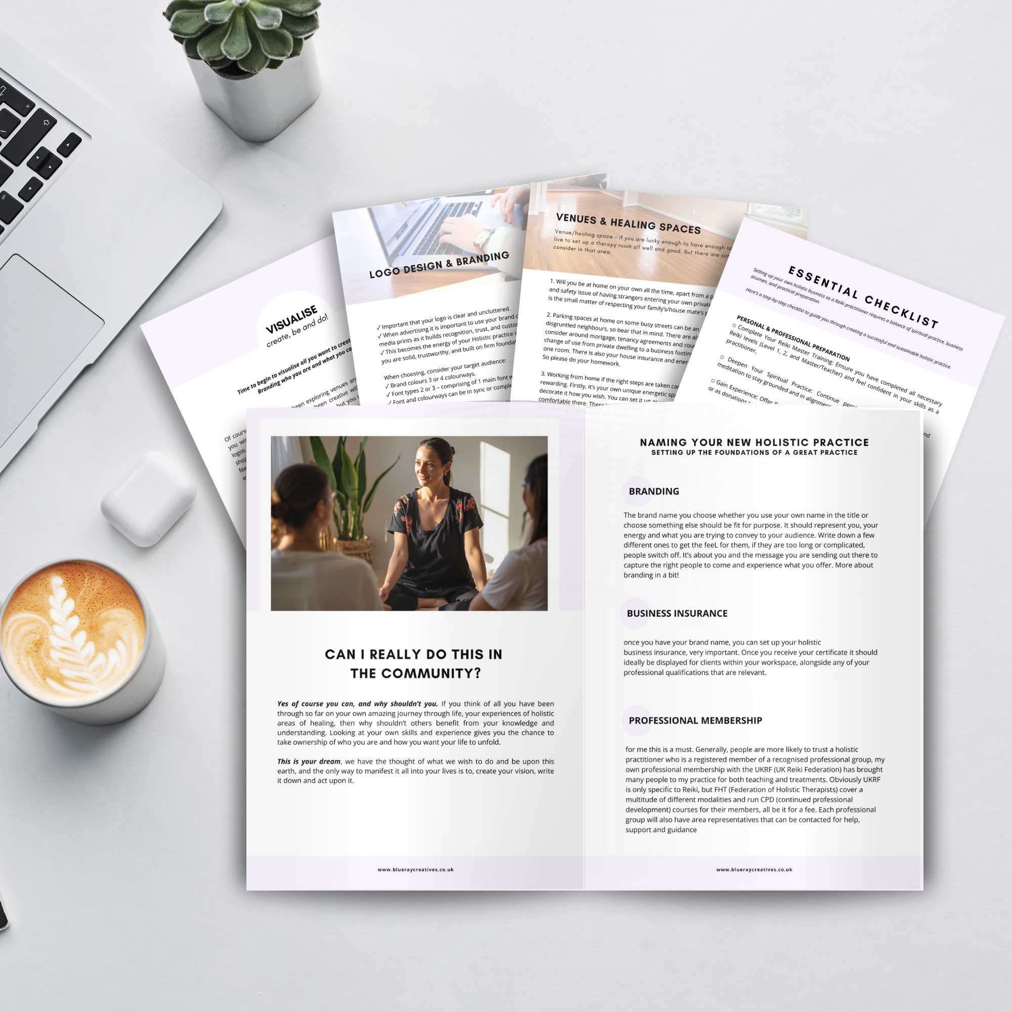 Essential Guide to Setting up your Reiki Business PDF Mockup