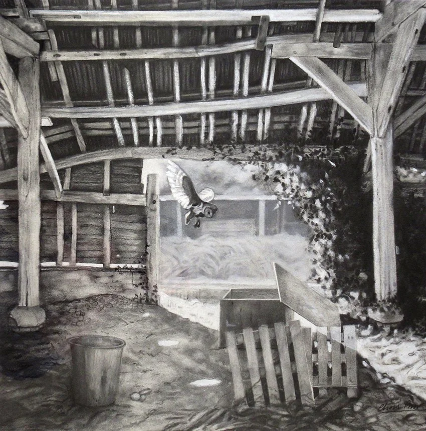 The Derelict Barn - Charcoal and Conté
400mm x 400mm
