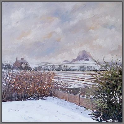 Lindisfarne Castle - Winter – Oil on canvas
