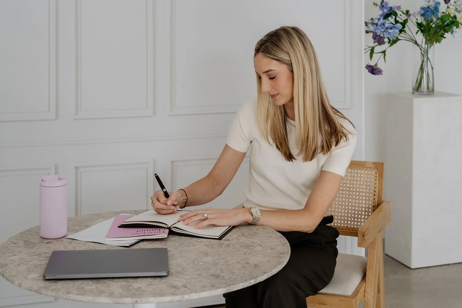 Rebecca drafting a probate application for Melbourne customer