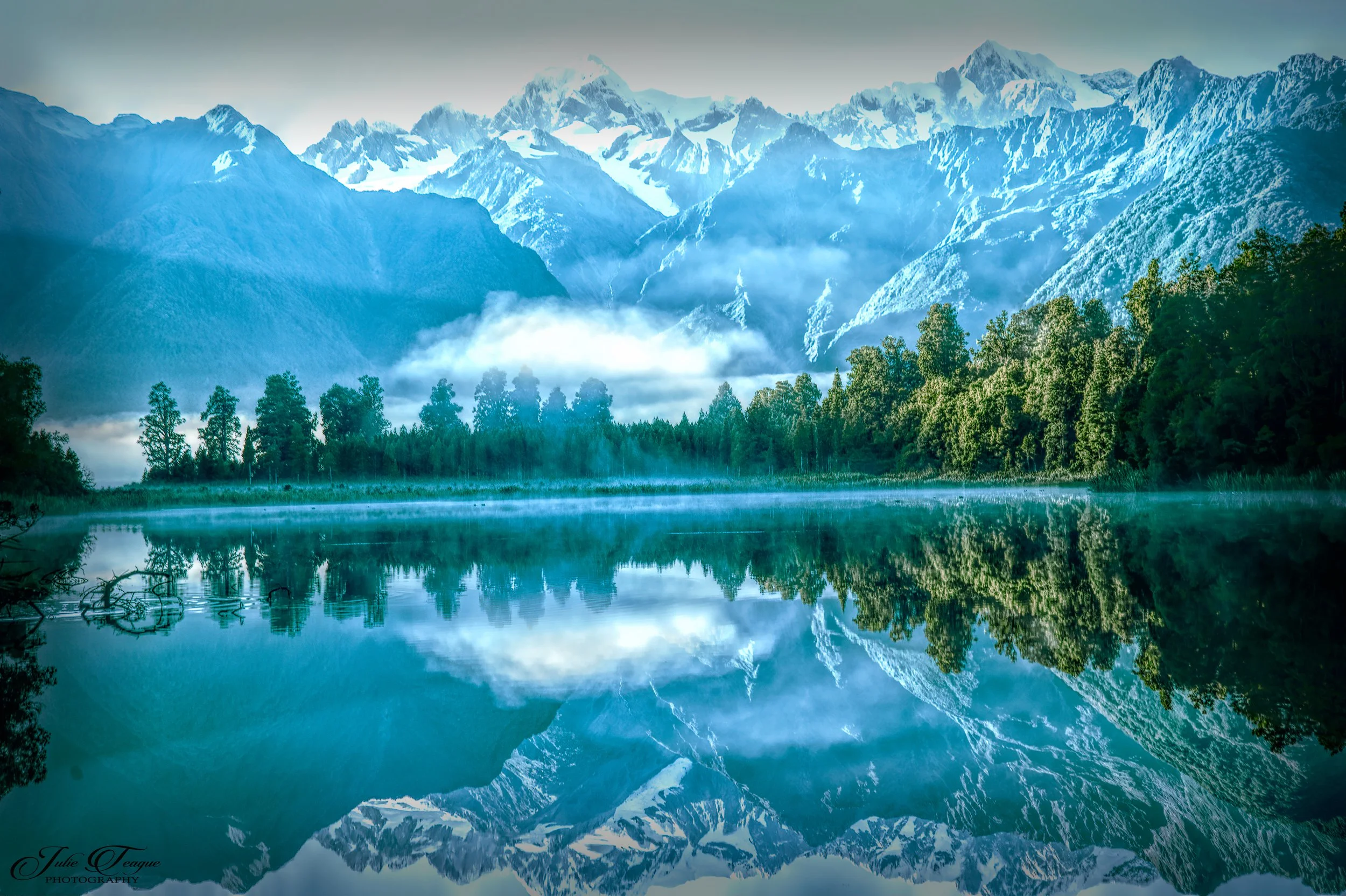 Serene Mountain Lake Digital Print