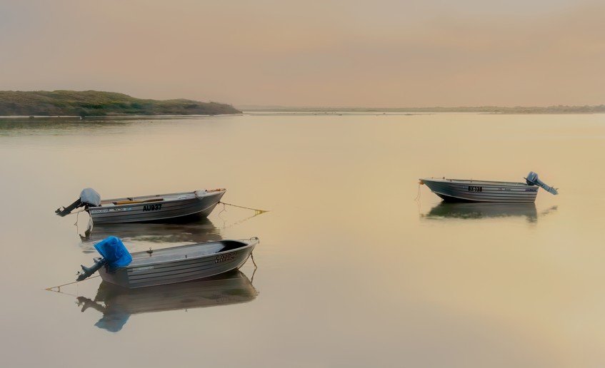 The boats during Sunrise